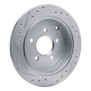 Buick Rendezvous Brake Rotor (1) - Rear Right - R1 Concepts - Drilled & Slotted - Silver - `01-`07